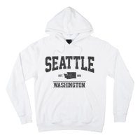 Seattle Washington Est. 1851 State Map Souvenir Gift Hoodie