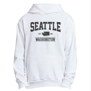 Seattle Washington Est. 1851 State Map Souvenir Gift Urban Pullover Hoodie