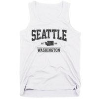 Seattle Washington Est. 1851 State Map Souvenir Gift Tank Top