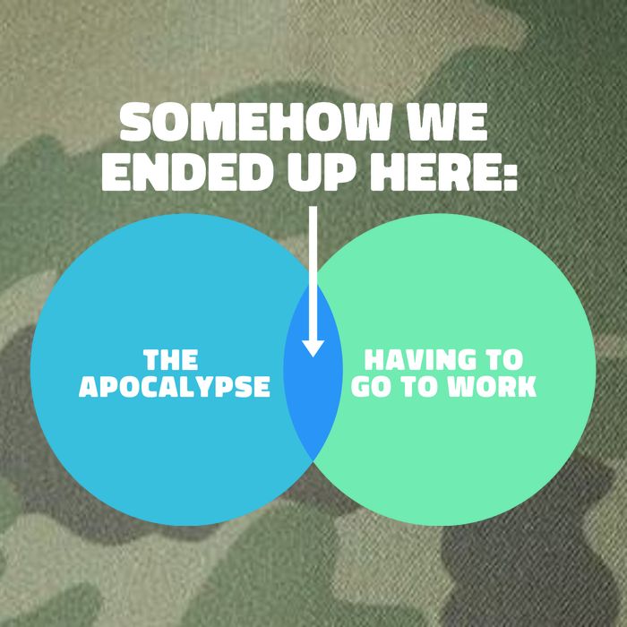 Somehow We Ended Up Here Between Apocalypse & Having To Work Legacy Tie Dye Trucker Hat