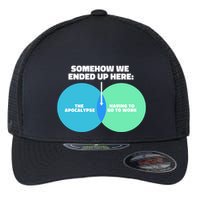 Somehow We Ended Up Here Between Apocalypse & Having To Work Flexfit Unipanel Trucker Cap