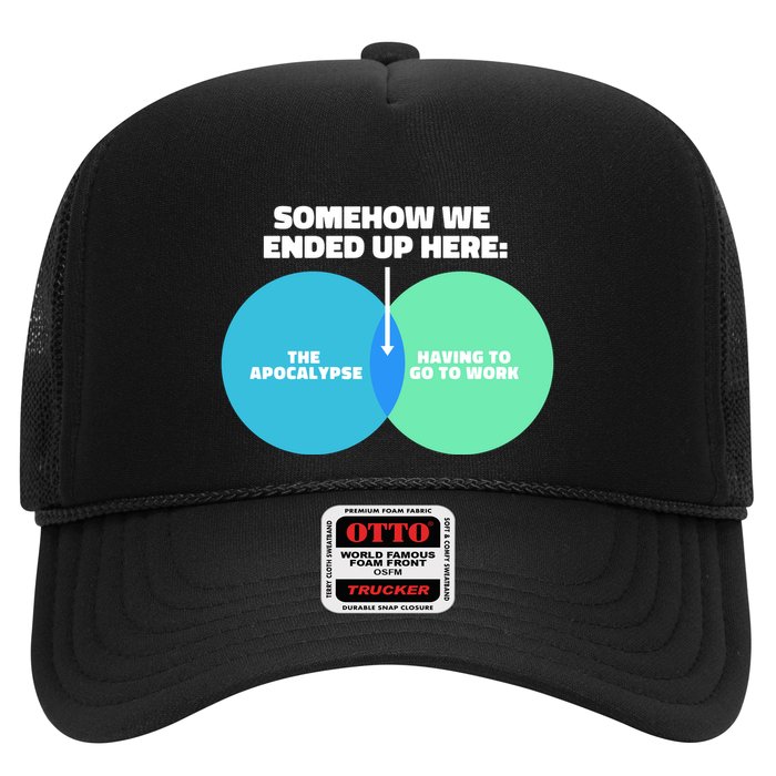 Somehow We Ended Up Here Between Apocalypse & Having To Work Trucker Hat