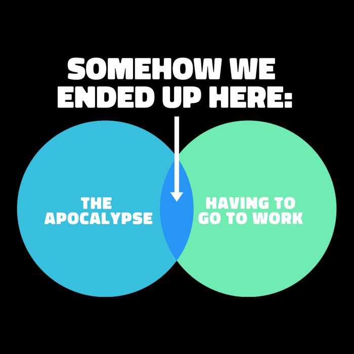 Somehow We Ended Up Here Between Apocalypse & Having To Work Wool Snapback Cap