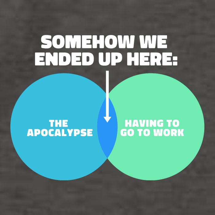 Somehow We Ended Up Here Between Apocalypse & Having To Work Vector Backpack