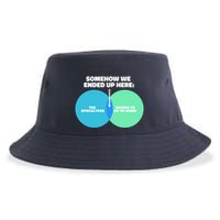 Somehow We Ended Up Here Between Apocalypse & Having To Work Sustainable Bucket Hat