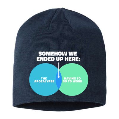 Somehow We Ended Up Here Between Apocalypse & Having To Work Sustainable Beanie