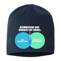 Somehow We Ended Up Here Between Apocalypse & Having To Work Sustainable Beanie