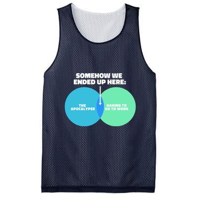Somehow We Ended Up Here Between Apocalypse & Having To Work Mesh Reversible Basketball Jersey Tank