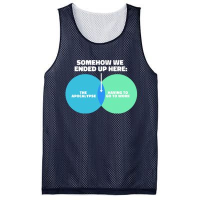 Somehow We Ended Up Here Between Apocalypse & Having To Work Mesh Reversible Basketball Jersey Tank