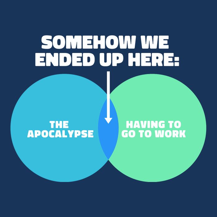 Somehow We Ended Up Here Between Apocalypse & Having To Work Mousepad