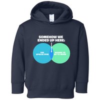 Somehow We Ended Up Here Between Apocalypse & Having To Work Toddler Hoodie