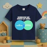 Somehow We Ended Up Here Between Apocalypse & Having To Work Toddler T-Shirt