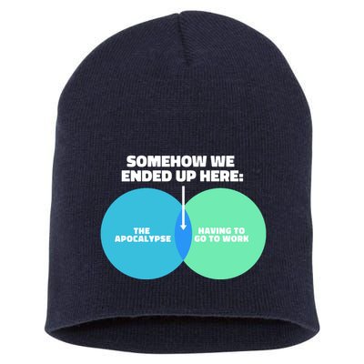 Somehow We Ended Up Here Between Apocalypse & Having To Work Short Acrylic Beanie