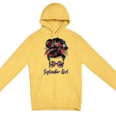 September Wink Eye Face Was Born In September Tie Dye Gift Premium Pullover Hoodie