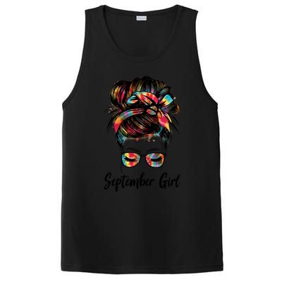 September Wink Eye Face Was Born In September Tie Dye Gift PosiCharge Competitor Tank