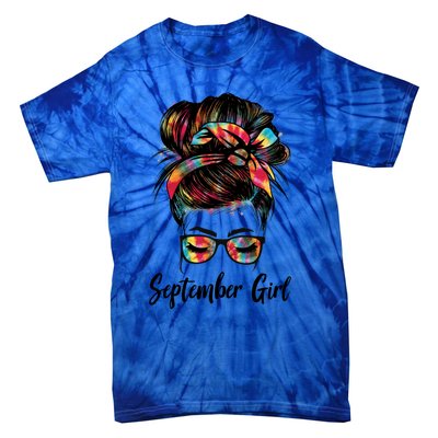 September Wink Eye Face Was Born In September Tie Dye Gift Tie-Dye T-Shirt