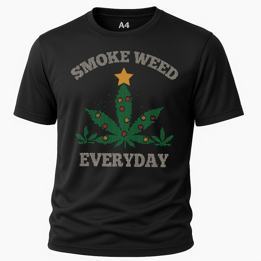 Smoke Weed Everyday Christmas Cannabis Weed Performance Shirt