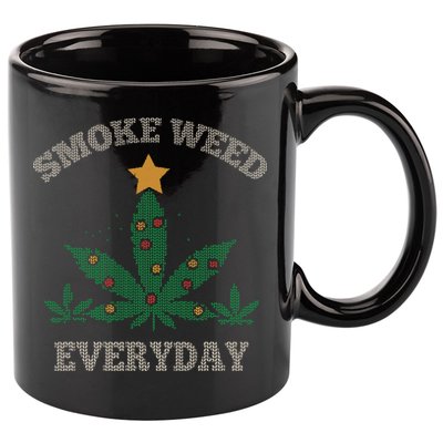 Smoke Weed Everyday Christmas Cannabis Weed 11oz C Handle Ceramic Mug