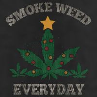 Smoke Weed Everyday Christmas Cannabis Weed Beanie
