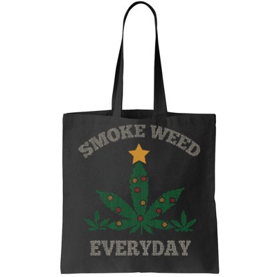 Smoke Weed Everyday Christmas Cannabis Weed Tote Bag