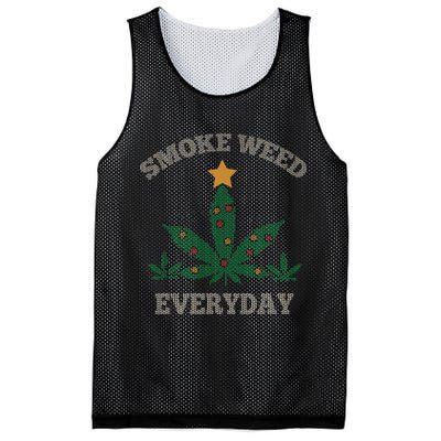 Smoke Weed Everyday Christmas Cannabis Weed Mesh Reversible Basketball Jersey Tank