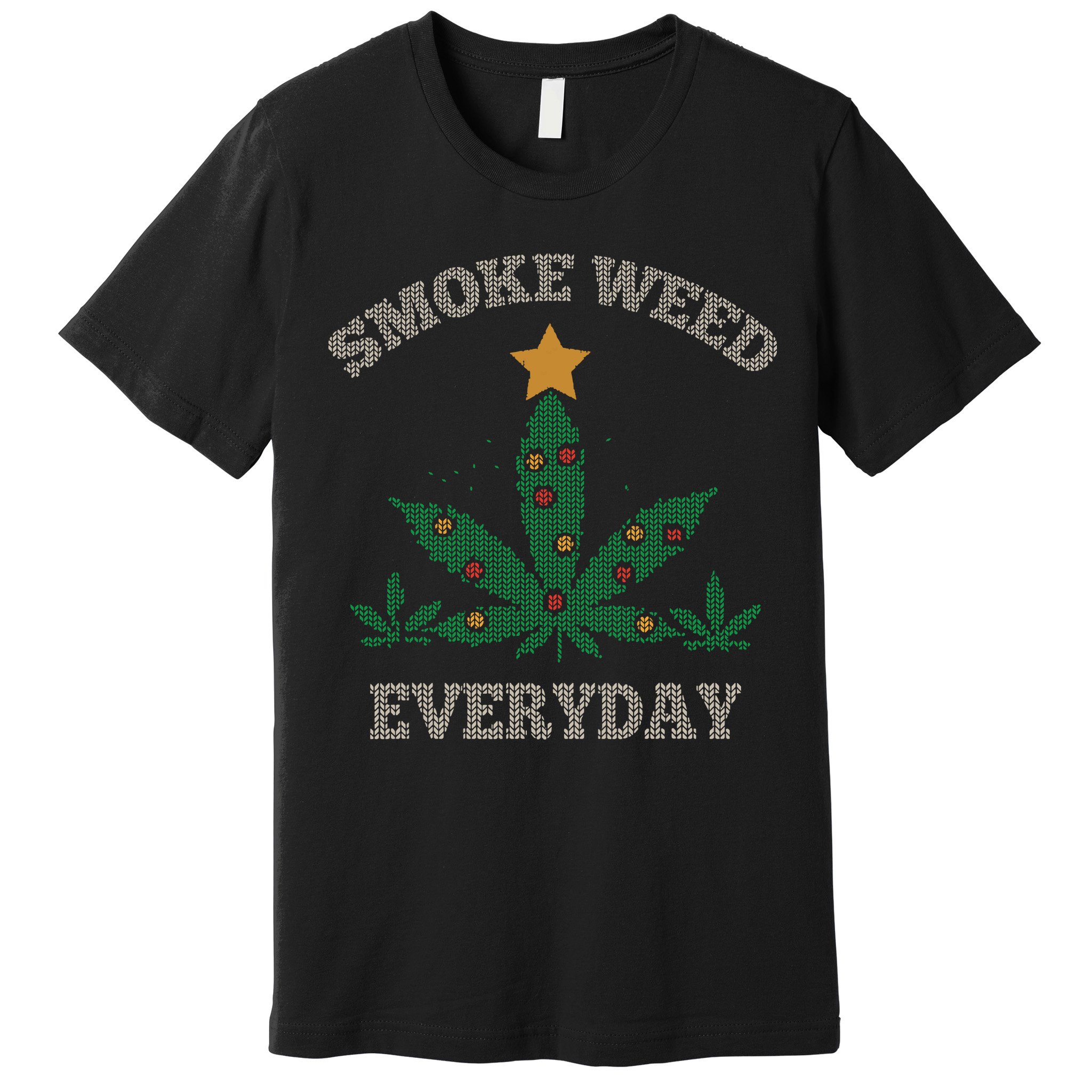 Smoke Weed Everyday Christmas Cannabis Weed Premium T-Shirt