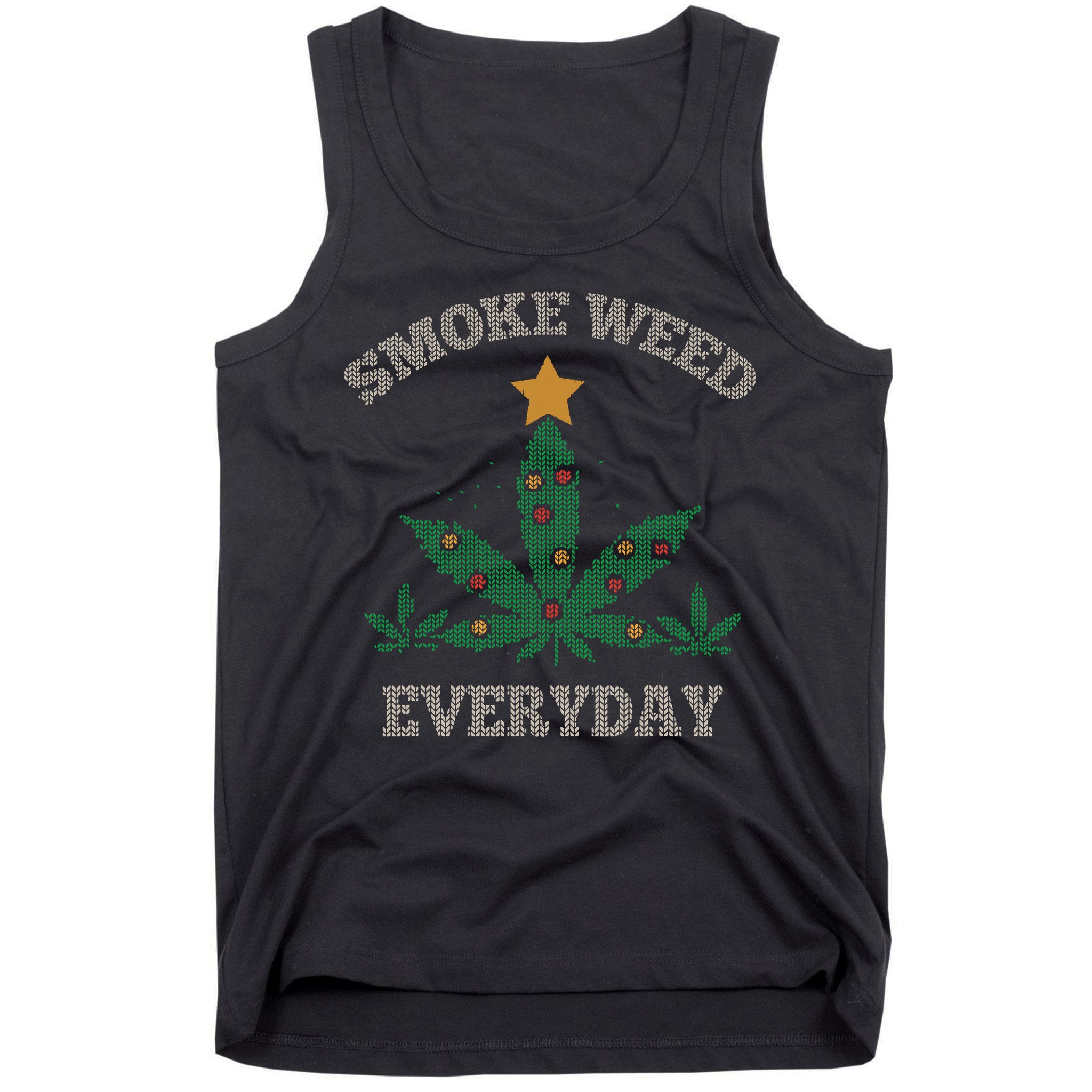 Smoke Weed Everyday Christmas Cannabis Weed Tank Top
