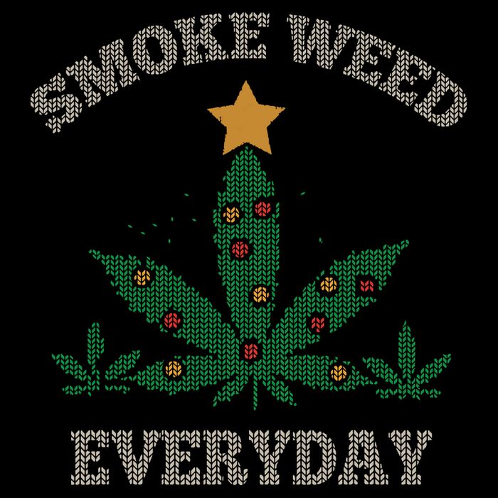 Smoke Weed Everyday Christmas Cannabis Weed Tank Top