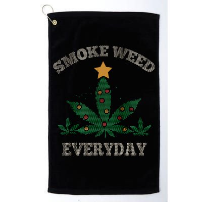 Smoke Weed Everyday Christmas Cannabis Weed Golf Towel