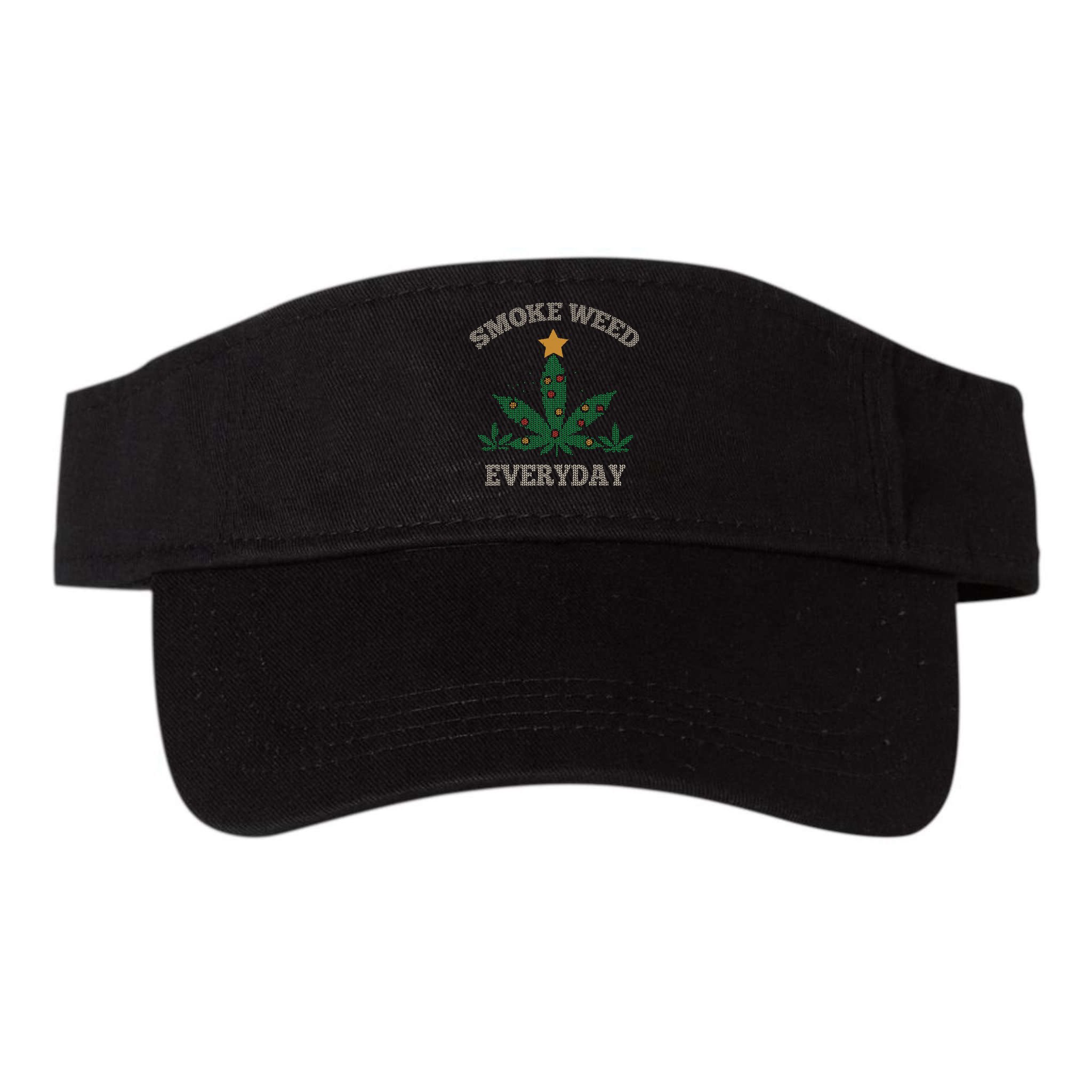 Smoke Weed Everyday Christmas Cannabis Weed Visor