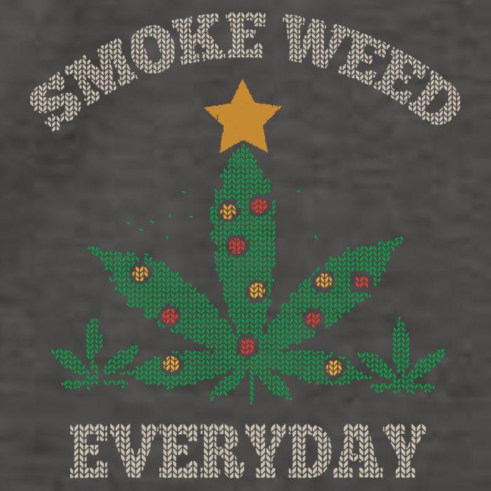 Smoke Weed Everyday Christmas Cannabis Weed Vector Backpack