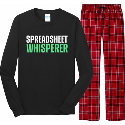 Spreadsheet Whisperer Expert Financial Advisor Gift Long Sleeve Pajama Set