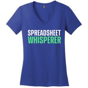 Spreadsheet Whisperer Expert Financial Advisor Gift Women's V-Neck T-Shirt