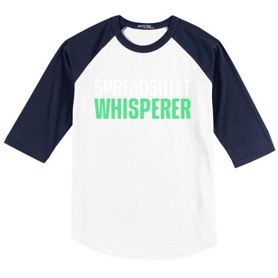 Spreadsheet Whisperer Expert Financial Advisor Gift Baseball Sleeve Shirt