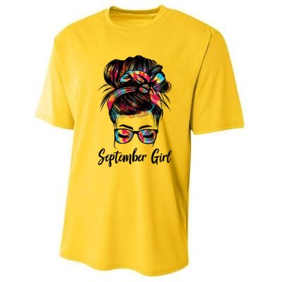 September Wink Eye Face Was Born In September Tie Dye Gift Performance Sprint T-Shirt