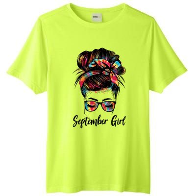 September Wink Eye Face Was Born In September Tie Dye Gift Tall Fusion ChromaSoft Performance T-Shirt