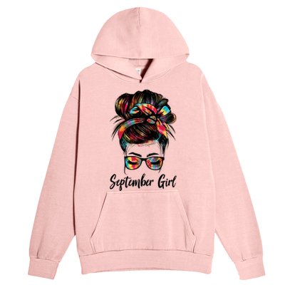 September Wink Eye Face Was Born In September Tie Dye Gift Urban Pullover Hoodie