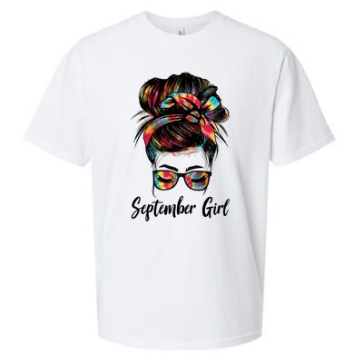 September Wink Eye Face Was Born In September Tie Dye Gift Sueded Cloud Jersey T-Shirt