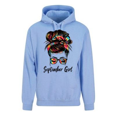 September Wink Eye Face Was Born In September Tie Dye Gift Unisex Surf Hoodie