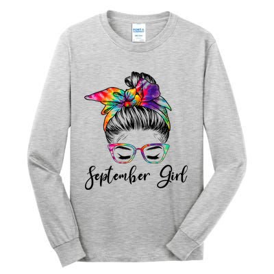 September Wink Eye Face Was Born In September Great Gift Tall Long Sleeve T-Shirt