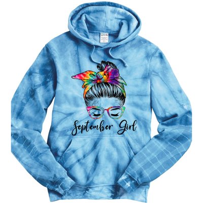 September Wink Eye Face Was Born In September Great Gift Tie Dye Hoodie