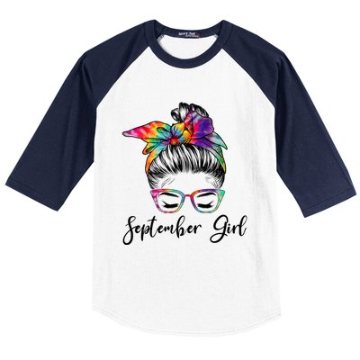 September Wink Eye Face Was Born In September Great Gift Baseball Sleeve Shirt