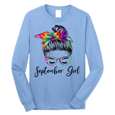 September Wink Eye Face Was Born In September Great Gift Long Sleeve Shirt