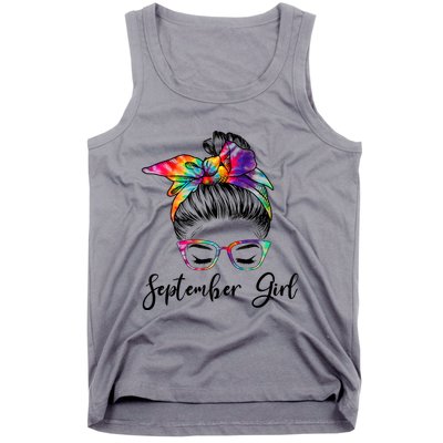 September Wink Eye Face Was Born In September Great Gift Tank Top