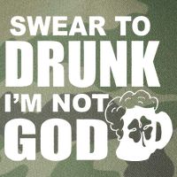 Swear To Drunk I'm Not God Funny St. Patrick's Day Legacy Tie Dye Trucker Hat