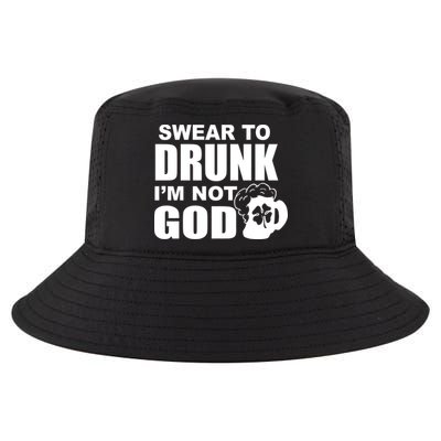 Swear To Drunk I'm Not God Funny St. Patrick's Day Cool Comfort Performance Bucket Hat