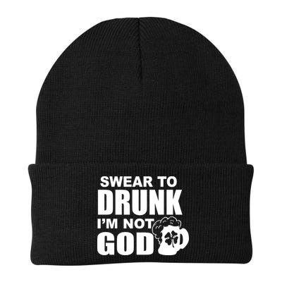 Swear To Drunk I'm Not God Funny St. Patrick's Day Beanie