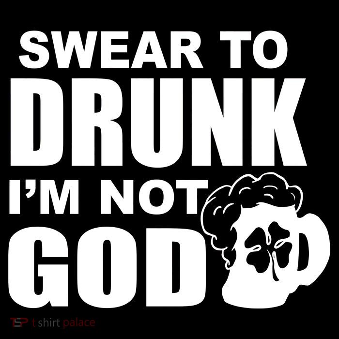 Swear To Drunk I'm Not God Funny St. Patrick's Day Short Acrylic Beanie