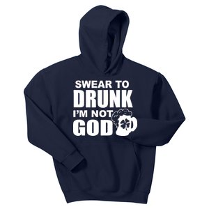 Swear To Drunk I'm Not God Funny St. Patrick's Day Kids Hoodie