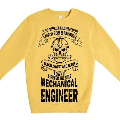 Sweat Blood Tears Mechanical Engineer Premium Crewneck Sweatshirt